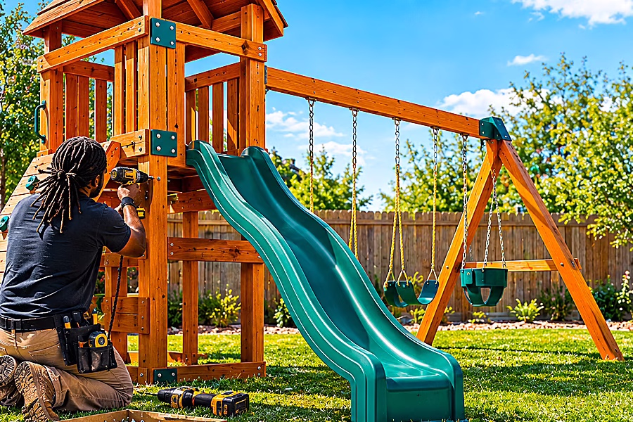  Playset Assembly in Albuquerque | Backyard Play Equipment